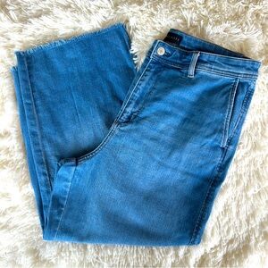 Talbots High-Rise Wide Leg Jeans with Slight Fray